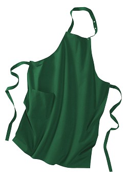 Tablier de cuisine vert 100% coton bio