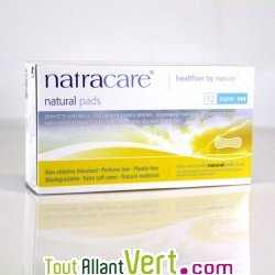 Serviettes hygi�niques naturelles et coton biologique, Natracare