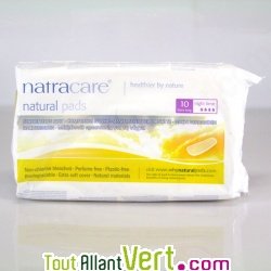Serviettes hygi�niques naturelles et coton biologique, Natracare