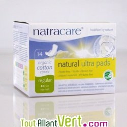 Serviettes hygi�niques naturelles et coton biologique, Natracare