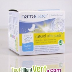 Serviettes hygi�niques naturelles et coton biologique, Natracare