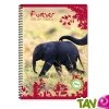 Carnet recycl� spirale 11x17cm Petits carreaux 100p 70g Forever Th�me animaux