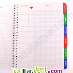 Cahier de textes scolaire recyclé à spirale Forever 70g 148p Thème animaux Cahier de textes scolaire recyclé à spirale Forever 70g 148p Thème animaux