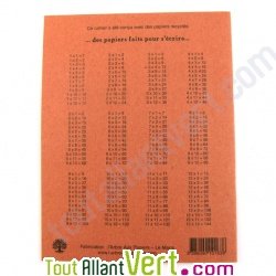 Cahier �colier recycl� A5, 48 p Rhinoc�ros