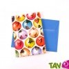 Carte de voeux boules de No�l 100% recycl�e + enveloppe