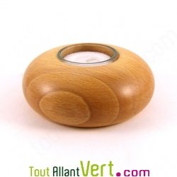 Bougeoir de table en bois rond