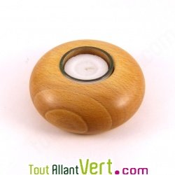 Bougeoir de table en bois rond