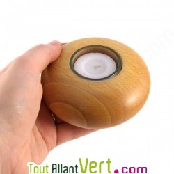 Bougeoir de table en bois rond