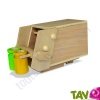Benne � ordure en bois 30x17 cm