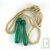 Corde � sauter, bois et jute, verte