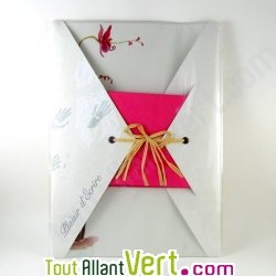 Papier � lettre et enveloppes Orchid�e 100% recycl�