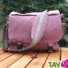 Sac � bandouli�re urbain Besace Deluxe, chanvre biologique, 37x30x18cm, marron