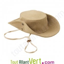 Chapeau safari, chanvre biologique, naturel