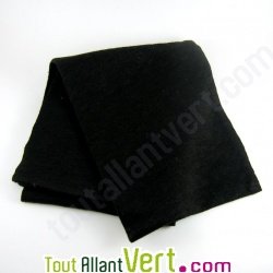 Echarpe longue tricot�e, chanvre et lin, 195 cm, noir