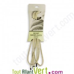 Lacets de bottines, chanvre et lin, 108 cm, naturel