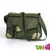 Sac � bandouli�re auto-stoppeur, chanvre bio, 26x35x10cm, vert