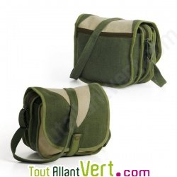 Sac � main, chanvre bio, 24x27x16cm, vert