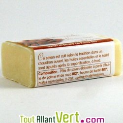 Savon amande et beurre de karit� bio Sodasan, 100gr