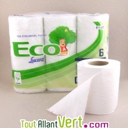 Papier toilette 100% recycl� - Lot 6 rouleaux