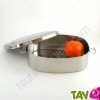 Boite casse-cro�te ou go�ter en inox, 19 x 14 cm