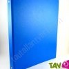 Classeur recycl� bleu, 4 anneaux, dos 3 cm