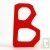 Lettre B de couleur en bois pour pr�nom, H.7,5 cm