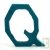 Lettre Q de couleur en bois pour pr�nom, H.7,5 cm