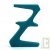 Lettre Z de couleur en bois pour pr�nom, H.7,5 cm