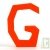 Lettre G de couleur en bois pour pr�nom, H.7,5 cm