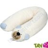 Coussin de d�tente et d'allaitement, coton bio et balle d'�peautre bio, bleu