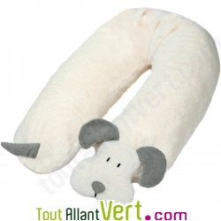 Coussin de d�tente et d\'allaitement, coton bio et balle d\'�peautre bio, chien