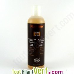 Gel douche corps et cheveux bio, c�dre et argan, Homme, Florame, 250ml