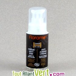 Cr�me anti-�ge bio, c�dre et argan, Homme, Florame, 30ml