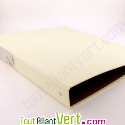 Classeur 4 anneaux carton recycl�, sable Forever, dos 4 cm