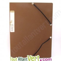 Chemise 3 rabats + �tiquette, recycl�, chocolat Forever