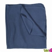 Couverture b�b� en laine vierge, bleu, 80 x 100 cm