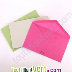 Enveloppes recycl�es 9x14 cm, Couleur de Provence, 100g, lot de 50