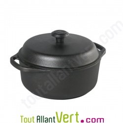 Cocotte ronde 25cm 4 litres en fonte + couvercle �cologique Skeppshult