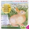 Cahier � colorier en relief, les animaux de la ferme et des pr�s, en papier recycl�