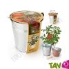 Pot zinc de culture + terreau et graine, 12 cm
