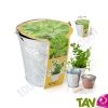 Pot zinc de culture + terreau et graine, 12 cm