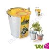 Pot zinc de culture Tournesol nain + terreau et graine, 12 cm