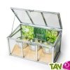 Petite serre ch�ssis 3 pots d'aromates bio + terre et graines, 27 cm