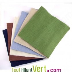 Serviettes de table chanvre, lot de 2, 45x45cm