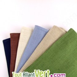 Serviettes de table chanvre, lot de 2, 45x45cm