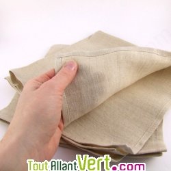 Serviettes de table chanvre, lot de 2, 45x45cm