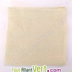Serviettes de table blanc, chanvre, lot de 2, 45x45cm
