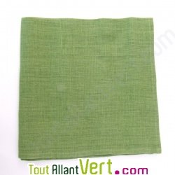 Serviettes de table vert, chanvre, lot de 2, 45x45cm