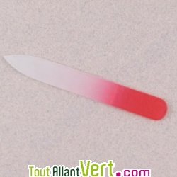 Lime � ongle en verre tremp�, rouge, 9 cm