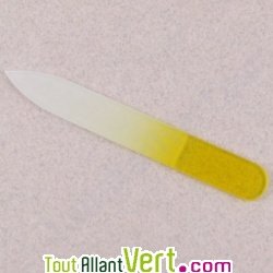 Lime � ongle en verre tremp�, jaune, 9 cm